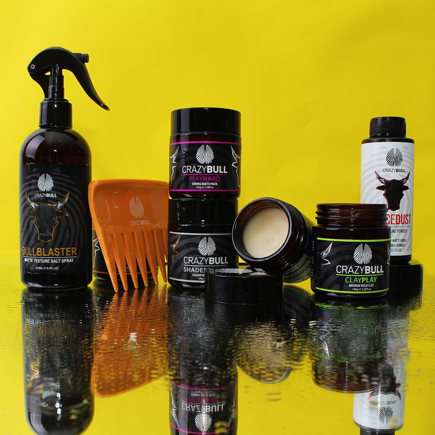 CrazyBull grooming products photographed by Grade 1