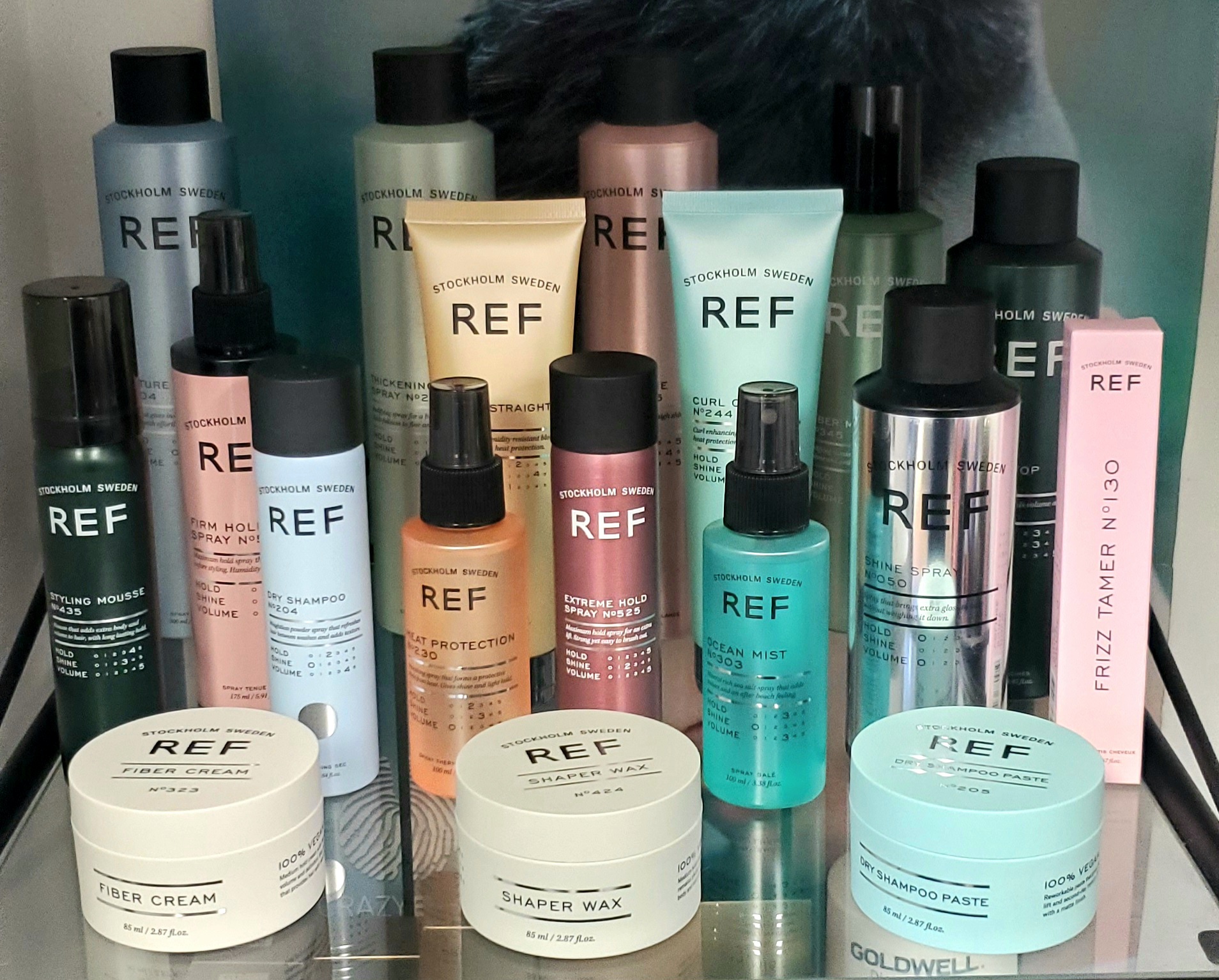 REF Stockholm styling products on display at Grade 1